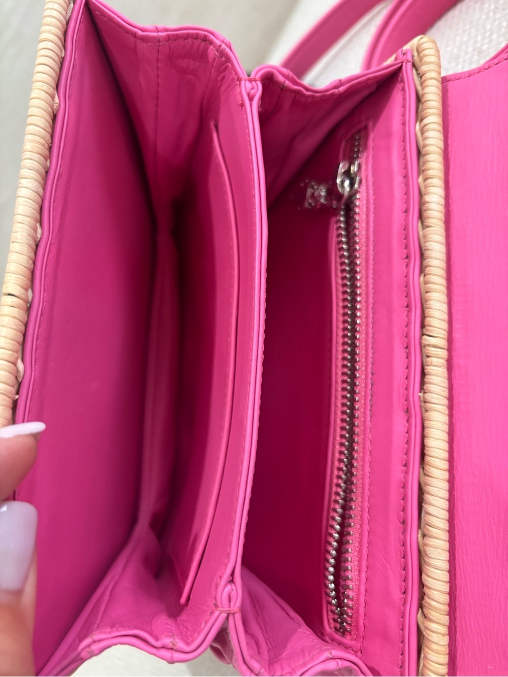 Authentic CHROME HEARTS pink leather woven wicker mini basket 2way bag - Picture 15 of 15